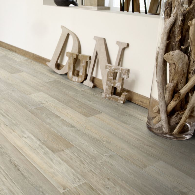 Sol Vinyle/PVC - 4m - parquet blanchi et cérusé MELEZE- Iconik Confort par Tarkett