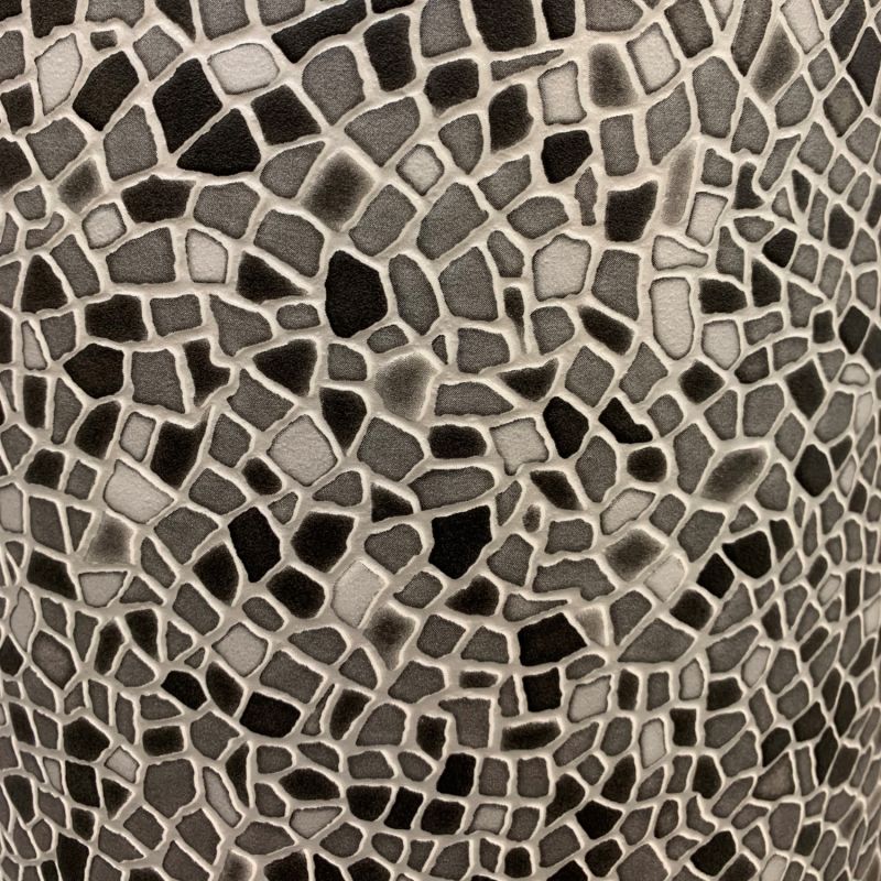 Sol Vinyle/PVC - 2m - carrelage gris et noir FIORA ALU BLACK- Iconik Life par Tarkett