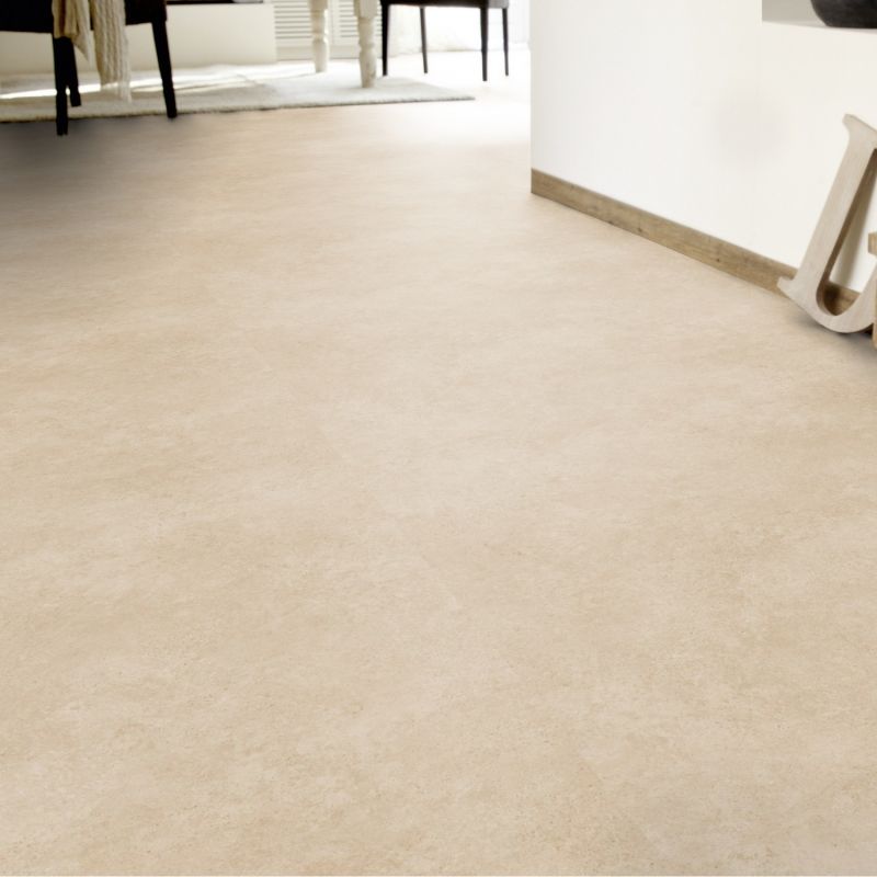 Sol Vinyle/PVC - 4m - béton beige ROCK MIDDLE BEIGE - Iconik Life par Tarkett