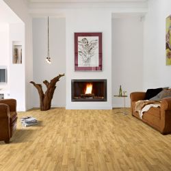 Sol Vinyle/PVC - 4m - parquet beige et naturel HONEY OAK 263L - Optima Trento par Beauflor