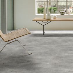 Sol Vinyle/PVC - 4m - béton gris clair et gris moyen ZINC 976M - Ultra Blacktex par Beauflor