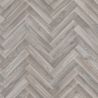 Sol Vinyle/PVC - 4m - parquet chevron gris clair et gris acier CHEVRON 607M - Optima Dynasty par Beauflor