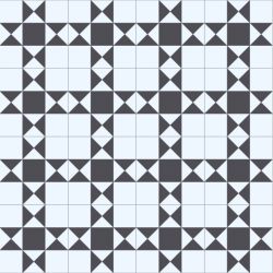 Sol Vinyle/PVC - 2m - carrelage noir et blanc DEVON 009S - Optima Hightex par Beauflor