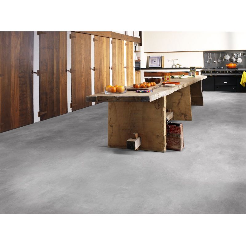 Sol Vinyle/PVC - 3m - béton gris anthracite et béton MONTREAL 996D - Optima Tex-style par Beauflor