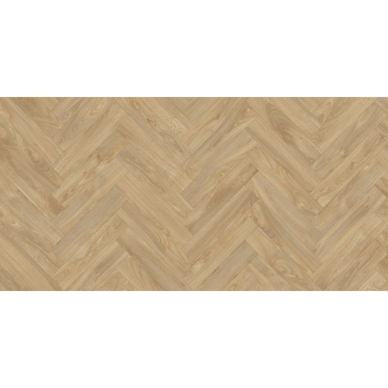 Sol Vinyle/PVC - 4m - parquet chevron clair et naturel LAUREL OAK 126M - Optima Ultratex par Beauflor