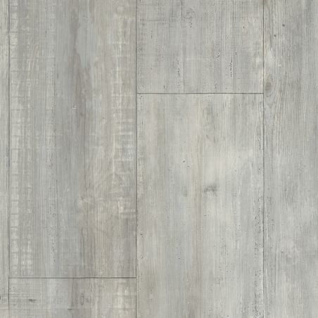 Sol Vinyle/PVC - 3m - parquet vintage gris clair et blanchi DUNKERQUE 176M - Optima Trento par Beauflor