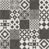Sol Vinyle/PVC - 4m - carreaux de ciment gris ardoise et gris clair AMADORA 090M - Optima Tex-style par Beauflor