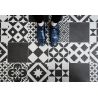 Sol Vinyle/PVC - 4m - carreaux de ciment gris ardoise et gris clair AMADORA 090M - Optima Tex-style par Beauflor