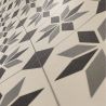 Sol Vinyle/PVC - 3m - carreaux de ciment noir et blanc SCOTTSDALE 099M - Optima Retro-tex par Beauflor