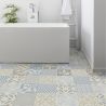 Sol Vinyle/PVC - 2m - carreaux de ciment bleu et taupe PROVENCE AZUR - Booster par Gerflor