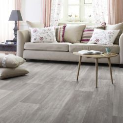 Sol Vinyle/PVC - 4m - parquet gris moyen et gris clair HUDSON PEARL - Booster par Gerflor