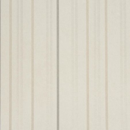 Papier peint intissé rayure gris et beige irisé STOA - Médaillon par Casamance - 72050185