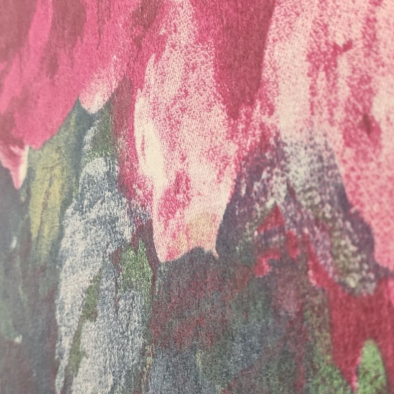 Papier peint intissé floral rose et bleu roi STELLA - Tailor par Casamance - 73390238