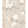 Papier peint intissé floral beige et blanc FLEUR - Infinity par Casadeco - 24831127