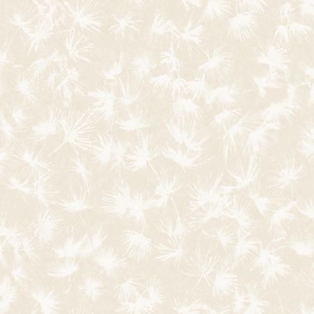 Papier peint vinyle sur intissé floral lin et beige VEGETAL - Zao par Casadeco - 28661104