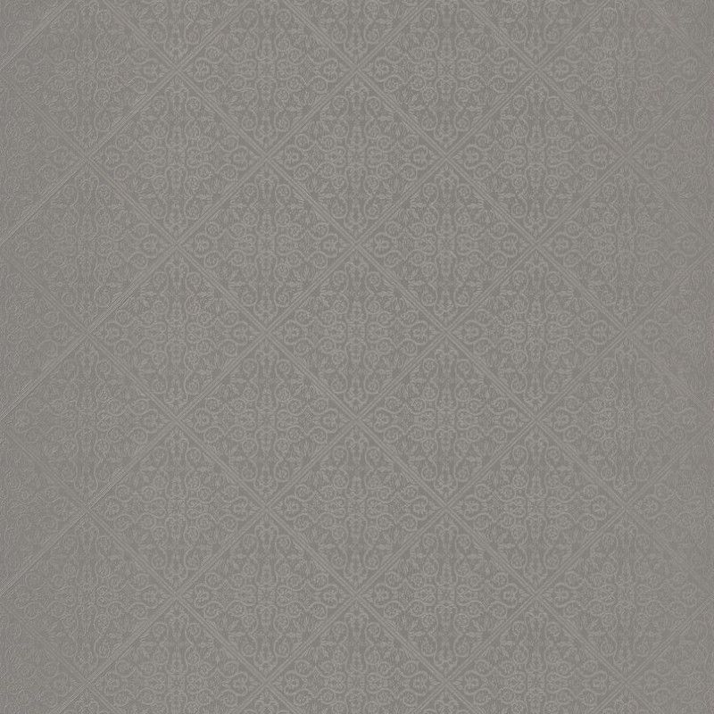 Papier peint vinyle sur intissé médaillon taupe et doré CABOCHON - Ambassade par Casadeco - 81321301