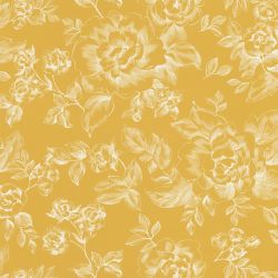 Papier peint intissé floral safran et blanc A FLEUR DE PEAU - Smile par Caselio - 69842505