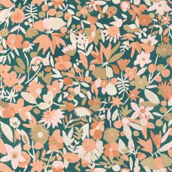 Papier peint intissé floral terracotta et rose NAIVETE - Imagination par Caselio - 102193034