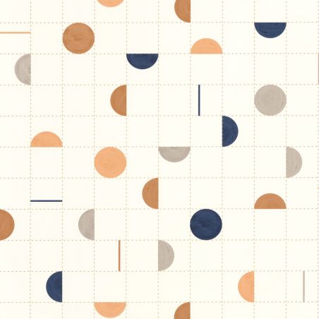 Papier peint intissé graphique bleu minuit et doré JUMP AROUND - Around par Caselio - 102866125