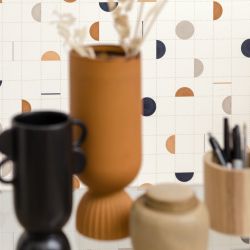 Papier peint intissé graphique bleu minuit et doré JUMP AROUND - Around par Caselio - 102866125