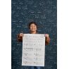 Papier peint intissé graphique bleu nuit phosphorescent et blanc CONSTELLATIONS - Our Planet par Caselio - 101916918