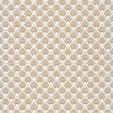 Papier peint intissé graphique doré et blanc MAYOTTE - L'Odyssée par Caselio - 101450110