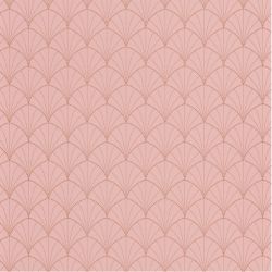Papier peint intissé graphique rose blush et cuivré STARDUST - The Place to Bed par Caselio - 101824020