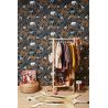 Papier peint intissé végétal bleu nuit et cognac JUNGLE TRIP - Our Planet par Caselio - 101956915