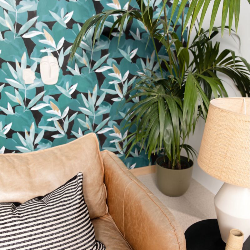 Papier peint intissé végétal vert émeraude et doré INFLUENCE - Imagination par Caselio - 102157394