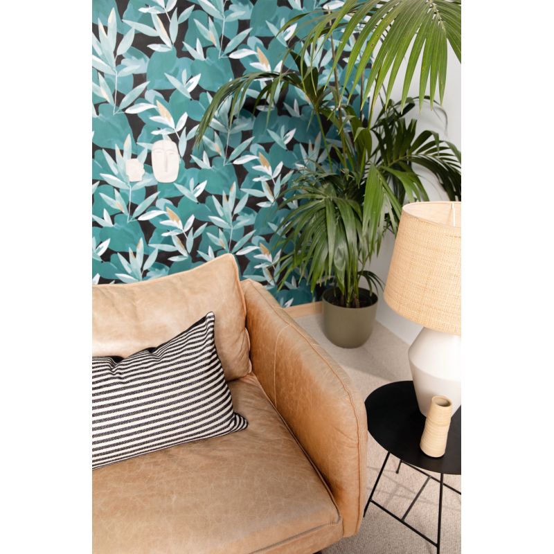 Papier peint intissé végétal vert émeraude et doré INFLUENCE - Imagination par Caselio - 102157394