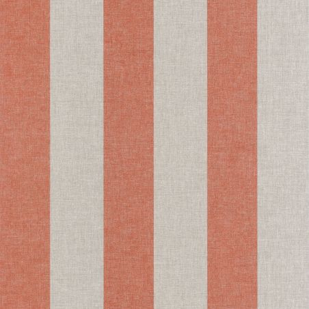 Papier peint vinyle sur intissé rayure corail et beige MARQUISE - Faro par Caselio - 69033019