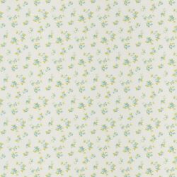 Papier peint vinyle sur intissé floral bleu et vert LIBERTY - Ashley par Caselio - 69376074