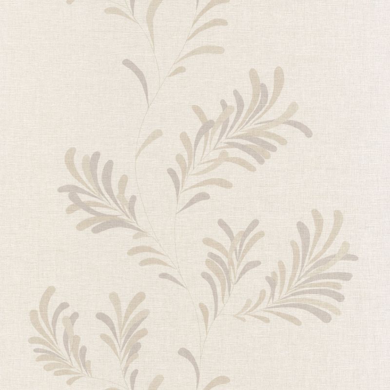 Papier peint vinyle sur intissé médaillon taupe et gris VICTOR - Faro par Caselio - 69071115