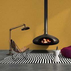 Papier peint vinyle sur intissé uni moutarde TALOCHE - New Life par As Creation - 3769-09