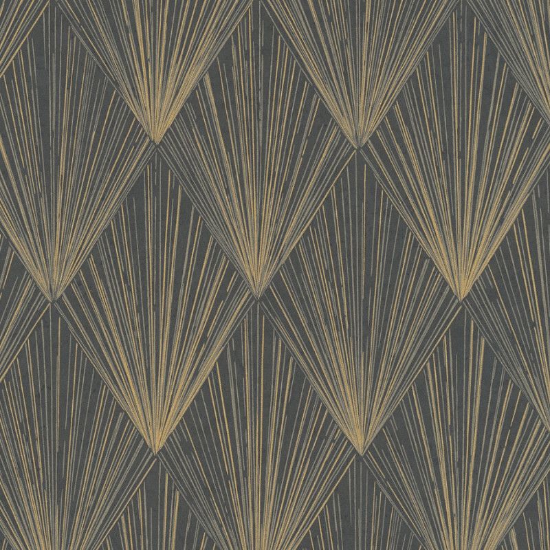 Papier peint vinyle sur intissé graphique doré et gris NEW YORK SPARKS - Metropolitan Stories 2 par As Creation - 37864-4