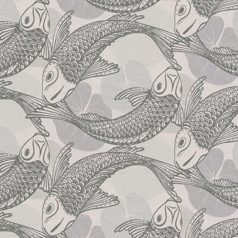 Papier peint vinyle sur intissé animal gris et argenté CARPE - Metropolitan Stories 2 par As Creation - 37859-1