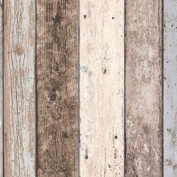 Papier peint expansé sur intissé trompe l'œil bleu et taupe COLOR WOOD - Best Of Wood & Stone 2 par As Creation - 8550-39