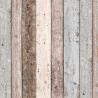 Papier peint expansé sur intissé trompe l'œil bleu et taupe COLOR WOOD - Best Of Wood & Stone 2 par As Creation - 8550-39