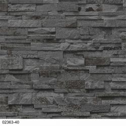 Papier peint vinyle sur intissé trompe l'œil gris et gris anthracite PAREMENT - Géométrique par Erismann - 02363-40